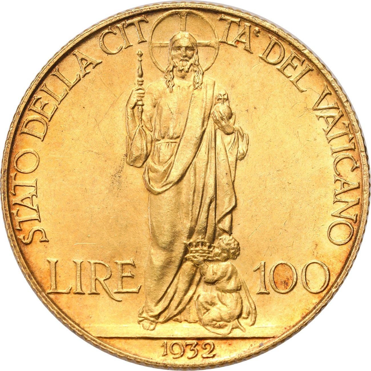 Watykan. Pius XI 1922-1937, 100 lirów 1932/XI